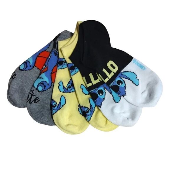 Disney Stitch Colorful 3 Pairs No Show Socks NWT - Picture 5 of 14